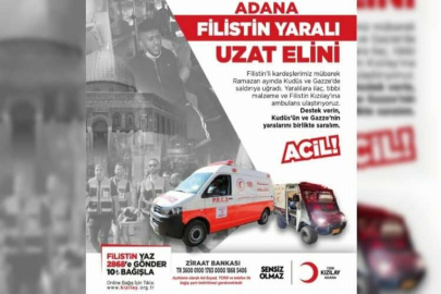 Adana’dan Filistin’e yardım çağrısı