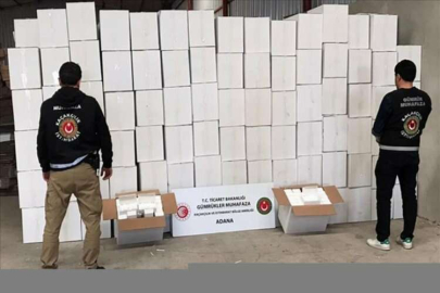 Adana'da 9 milyon 130 bin kaçak makaron ele geçirildi
