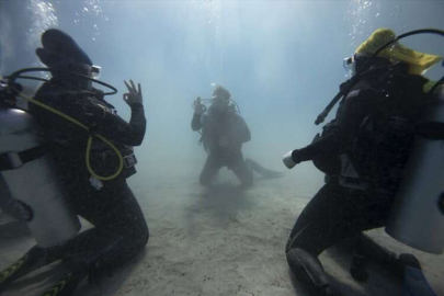 Anadolu Ajansının "Su Altı Dalış Eğitimi" Antalya'da yapılıyor