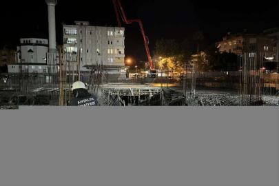 Alanya'da inşaatta beton dökümü sırasında yaşanan çökme sonucu 2 işçi yaralandı