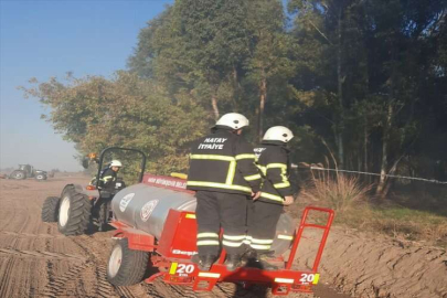 Hatay'da sazlık alanda çıkan yangın söndürüldü