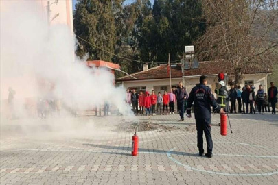 Belen'de yangın tatbikatı yapıldı