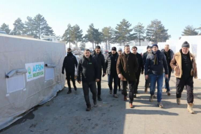 Kahramanmaraş'ın Afşin ilçesinde depremzedeler için 783 çadır kuruldu