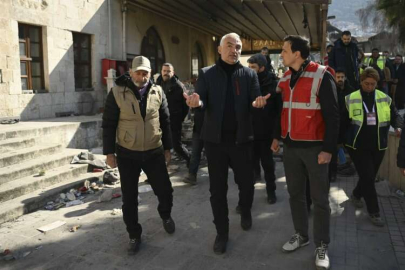Bakan Ersoy, Hatay'da depremden zarar gören tarihi ve kültürel yapıları inceledi: