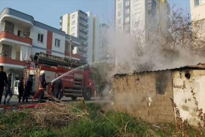 Mersin'de barakada çıkan yangın söndürüldü