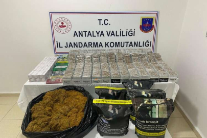 Manavgat'ta kaçak tütün ve sigara operasyonu