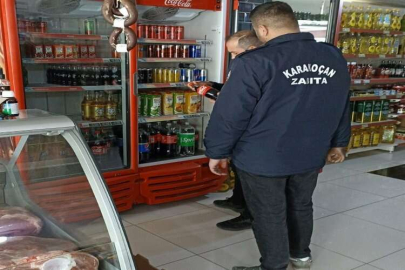 Zabıta ekiplerinden market  denetimi