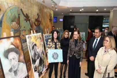 DEÜ’de Aşık Veysel, resim sergisi ile anıldı