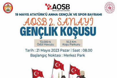 AOSB 2. Sanayi Gençlik Koşusu Pazar Günü Yapılacak