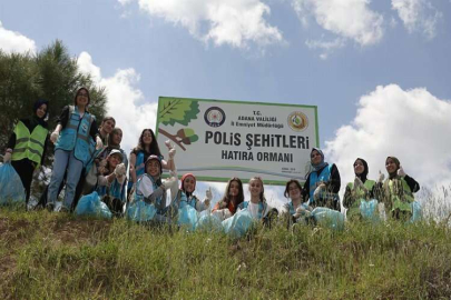 Ormanlara atılan çöpleri topladılar