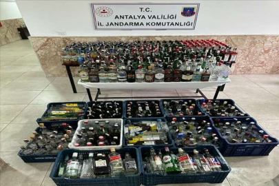 Manavgat'ta kaçak içki operasyonunda bir şüpheli yakalandı