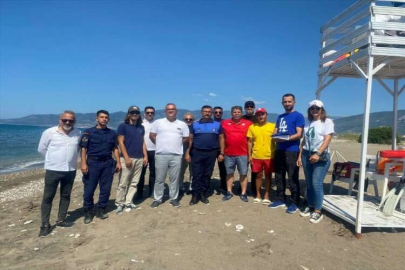 Kumluca'da yüzme alanları denetlendi