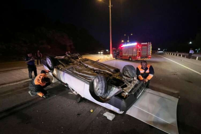 Burdur'da devrilen otomobilin sürücüsü hayatını kaybetti