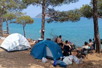 Mersin'in kamp alanlarında Kurban Bayramı tatili yoğunluğu