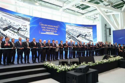 Ercan Havalimanı yeni terminal binası ve pistinin açılışı yapıldı