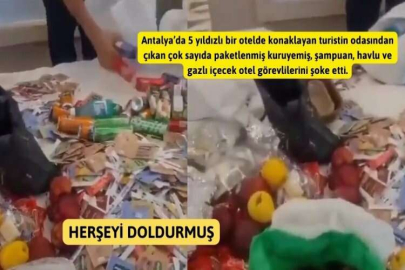 Turistin odasından çıkanlar otel çalışanlarını şaşkına çevirdi