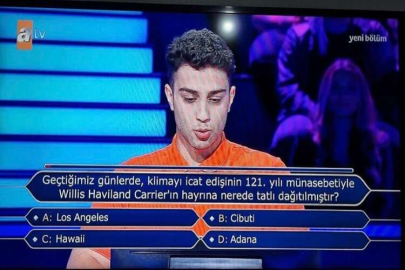 Adana'da ünlü tatlıcının tatlı dağıtımı Kim Milyoner Olmak İster'de soruldu