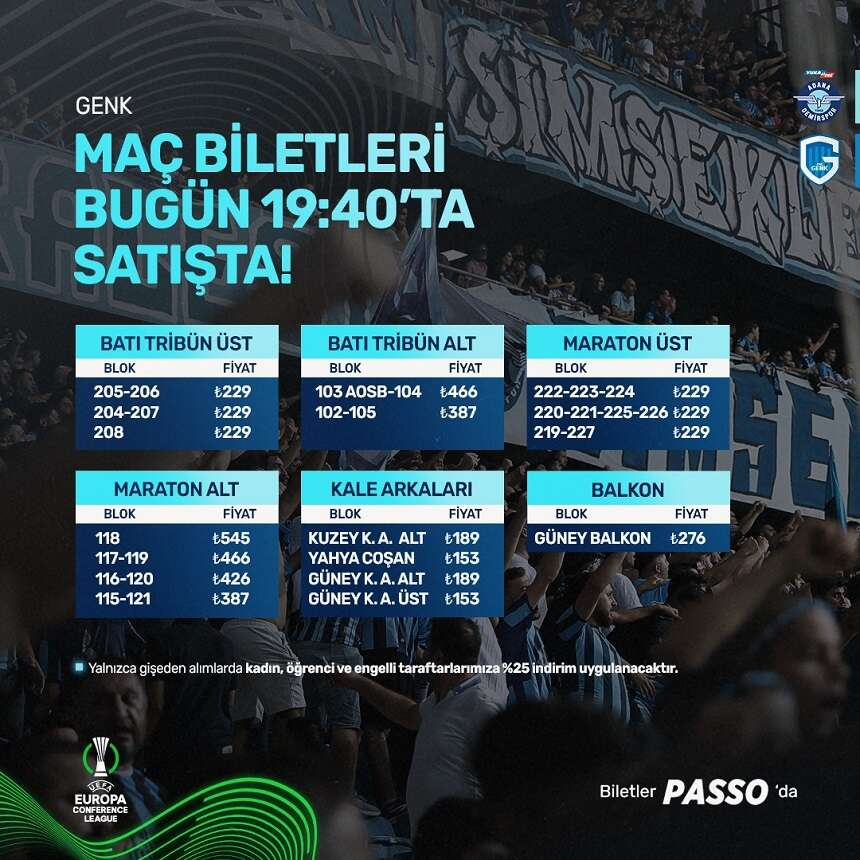 Demirspor’un Genk maçı biletleri satışa çıktı -1