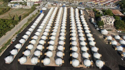 Görünümleriyle dikkat çeken Kırgız çadırları, depremzede vatandaşların yeni yuvası oldu