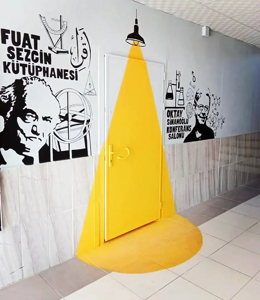 Fatma öğretmen okul ve kurum duvarlarını resimlerle süslüyor 5