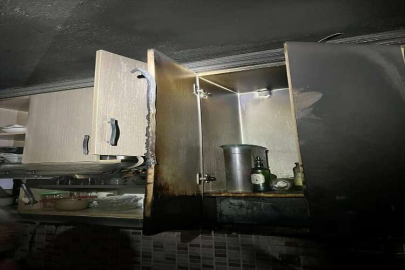 Isparta'da yangın çıkan evde hasar oluştu