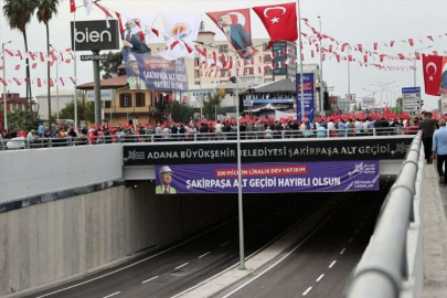 Adana'da Şakirpaşa Alt Geçidi hizmete girdi