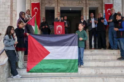 Burdur'da İsrail'in Gazze'ye saldırıları protesto edildi