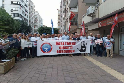 Öğretmene şiddet protesto edildi