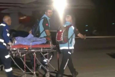 Gazze Şeridi’nden Türkiye’ye getirilecek 27 hastayı taşıyan uçak Mısır’dan havalandı