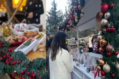 Birbirinden renkli ve eğlenceli etkinliklere ev sahipliği yapan yeni yıl pazarına yoğun ilgi