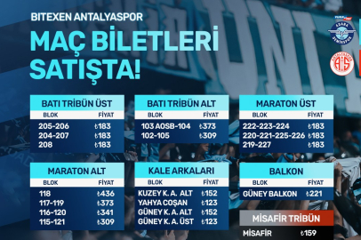 Adana Demirspor'un Antalyaspor maçı biletleri satışta