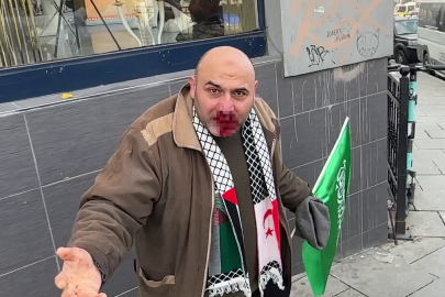 Filistin'e destek yürüyüşünden dönen vatandaşa yumruklu saldırı