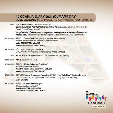 Mersin Büyükşehir Belediyesi, 2. Uluslararası Edebiyat Festivali'yle edebiyat severleri ağırlıyor 3