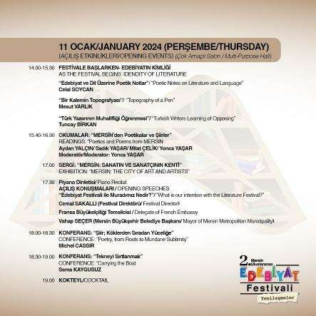 Mersin Büyükşehir Belediyesi, 2. Uluslararası Edebiyat Festivali'yle edebiyat severleri ağırlıyor 2