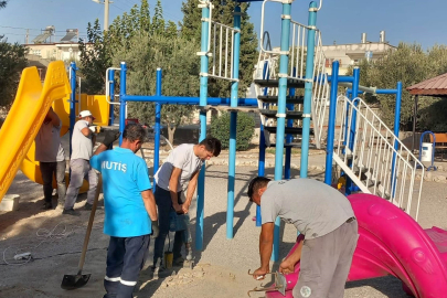 Mut'ta park ve bahçelerin kışlık bakımı devam ediyor