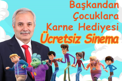 Başkan Özgan'dan çocuklara karne hediyesi "Rafadan Tayfa" filmi