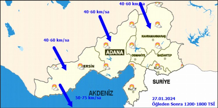 Adana'da yarın hava durumu 27 Ocak 2024 Adana'da Parçalı ve çok bulutlu hava bekleniyor 3