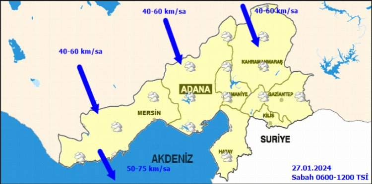 Adana'da yarın hava durumu 27 Ocak 2024 Adana'da Parçalı ve çok bulutlu hava bekleniyor 4