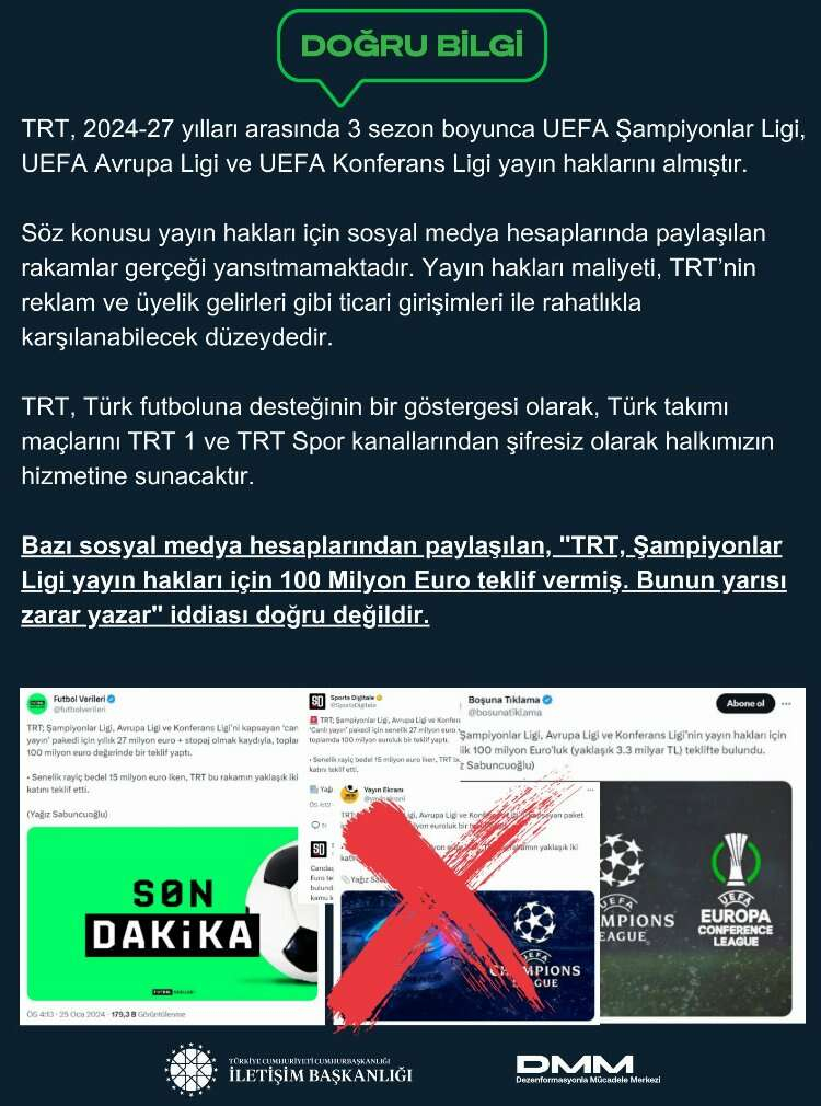 TRT, Şampiyonlar Ligi yayın haklarını 3 sezon boyunca elde etti 2