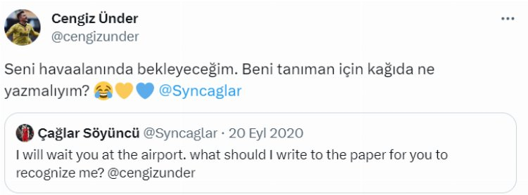 Cengiz Ünder'den Çağlar Söyüncü'ye yıllar sonra cevap geldi Seni Havaalanında bekleyeceğim 2