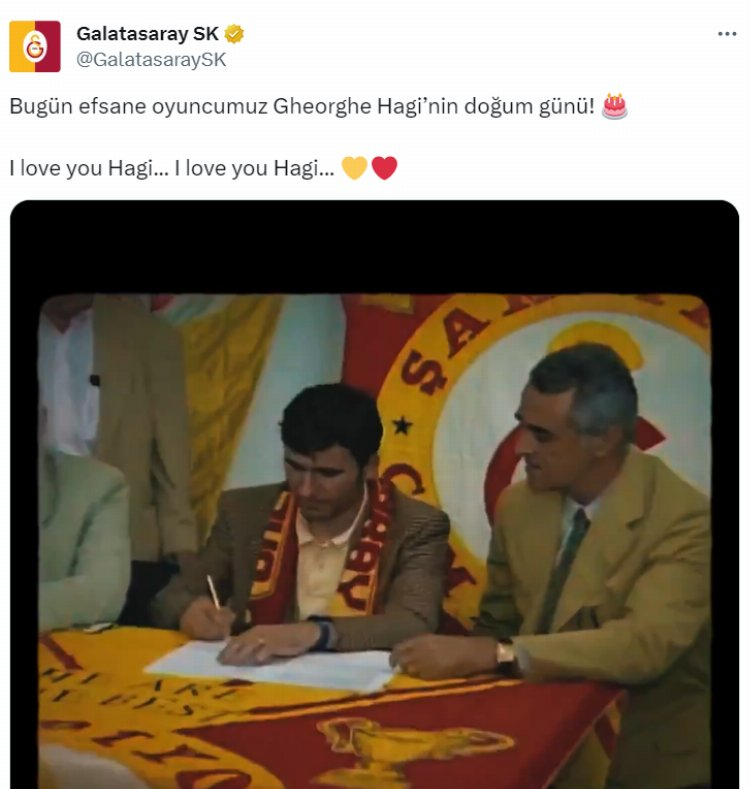 Galatasaray, efsane oyuncusu Gheorghe Hagi'nin 59. doğum gününü kutladı 2