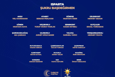 Isparta'da AK Parti'nin Belediye Başkan Adayları belli oldu