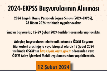 ÖSYM: 2024-EKPSS başvuruları başladı