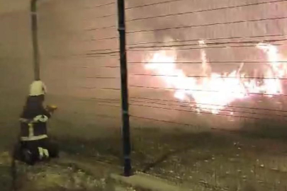 Hatay Erzin'de sazlık alanda çıkan yangın itfaiye tarafından söndürüldü