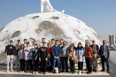 Mersin'de Alman öğrencilerden 'Mercan 100. Yıl İklim ve Çevre Bilim Merkezi' ziyareti