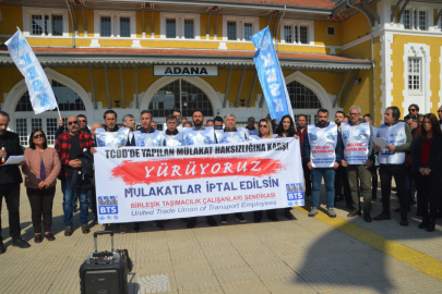 Mülakatlardaki hukuksuzluğa karşı yürüyen BTS, Adana’da açıklama yaptı