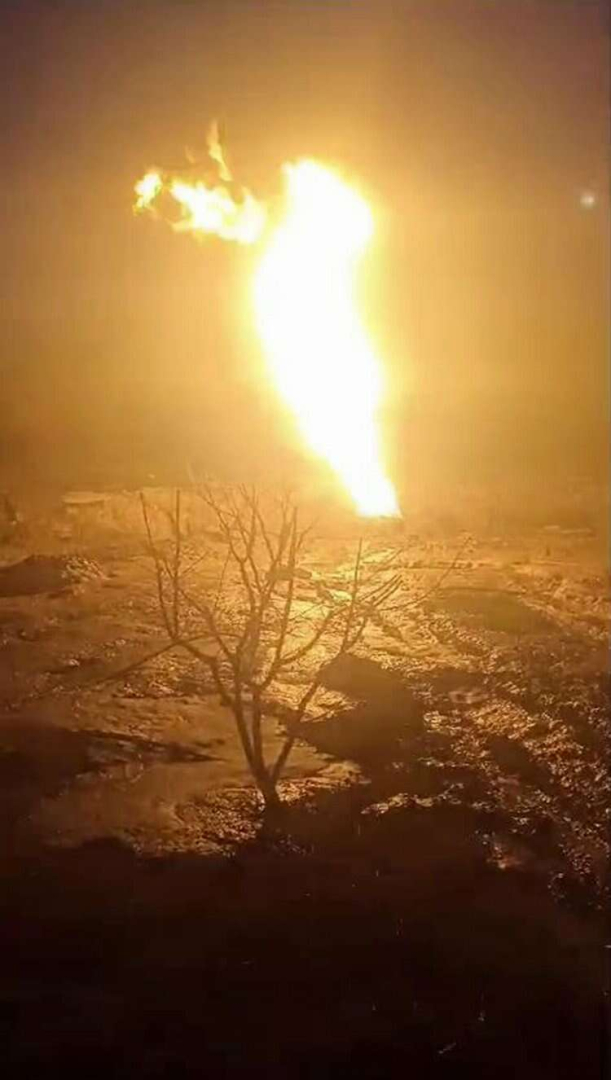 Sondaj çalışmasında gaz çıktı, alevler dikkat çekti