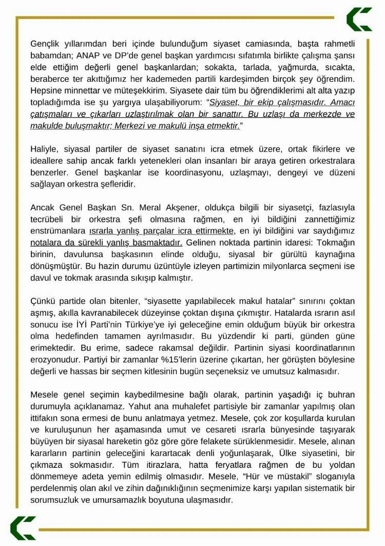 İYİ Parti Genel Başkan Yardımcısı Cem Karakeçili