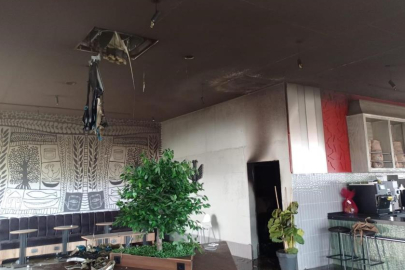 Dörtyol İlçesi'ndeki kafede çıkan yangın hızlı müdahale ile söndürüldü