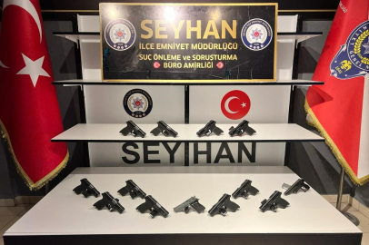 Adana Seyhan polisi operasyonunda 80 ruhsatsız tabanca ele geçirildi